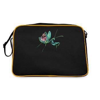 Mante religieuse I Mante Insect Motif - Sac Retro - noir/or - Dos