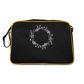 Lavender I Team Bride Fleur Couronne Mariage Boho - Sac Retro - noir/or - Dos