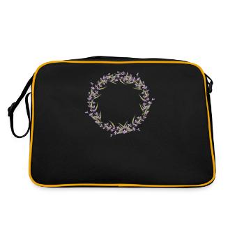Lavender I Team Bride Fleur Couronne Mariage Boho - Sac Retro - noir/or - Dos