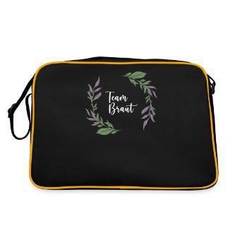 Lavender I Team Bride Fleur Couronne Mariage Boho - Sac Retro - noir/or - Dos