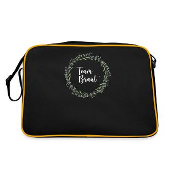 Lavender I Team Bride Fleur Couronne Mariage Boho - Sac Retro - noir/or - Dos