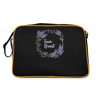 Lavender I Team Bride Fleur Couronne Mariage Boho - Sac Retro - noir/or - Dos