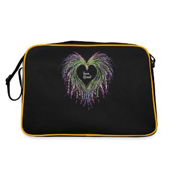 Lavender I Team Bride Fleur Couronne Mariage Boho - Sac Retro - noir/or - Dos