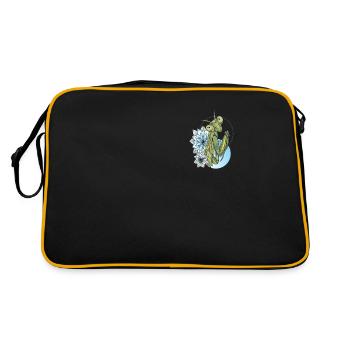 Praying mantis I mantis mantis insect motif - Retro Bag - black/gold - Back