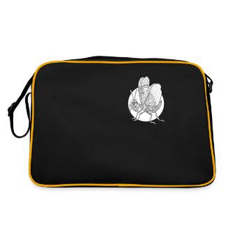 Mante religieuse I Mante Insect Motif - Sac Retro - noir/or - Dos