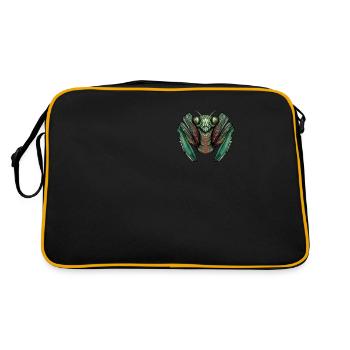 Mante religieuse I Mante Insect Motif - Sac Retro - noir/or - Dos