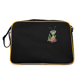 Mante religieuse I Mante Insect Motif - Sac Retro - noir/or - Dos