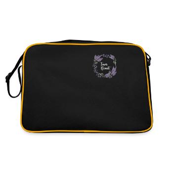 Lavender I Team Bride Fleur Couronne Mariage Boho - Sac Retro - noir/or - Dos