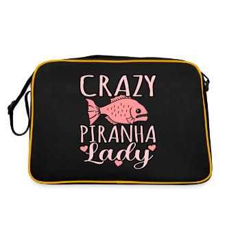 Piranha - Retro Tasche - Schwarz/Gold - Hinten