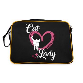 Cat Lady cadeau pour vous mignon propriétaire de chat - Sac Retro - noir/or - Dos