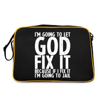 Parce que si je le répare, je vais en prison - Sac Retro - noir/or - Dos