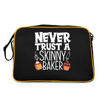 Funny Hobby Baker Gift - Retro Bag - black/gold - Back