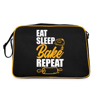 Funny Hobby Baker Gift - Retro Bag - black/gold - Back