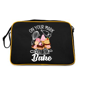 Funny Hobby Baker Gift - Retro Bag - black/gold - Back
