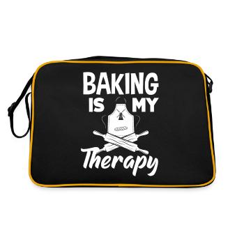 Funny Hobby Baker Gift - Retro Bag - black/gold - Back