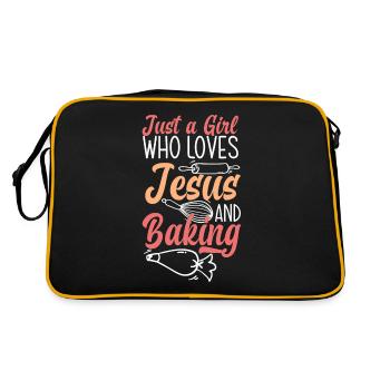 Funny Hobby Baker Gift - Retro Bag - black/gold - Back