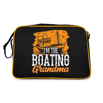 I am the boating grandma ship boating - Retro Bag - black/gold - Back