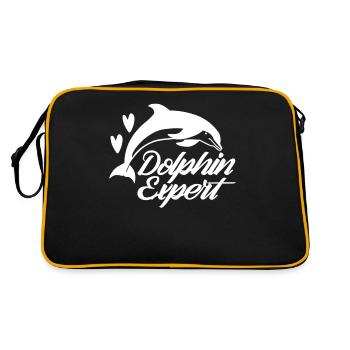 Dolphin Expert Dolphin Lover Dolphins Dolphin - Retro Bag - black/gold - Back