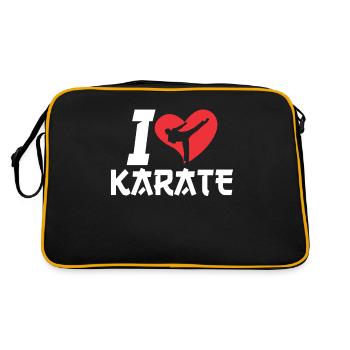 J’adore les arts martiaux de combat de karaté arts martiaux - Sac Retro - noir/or - Dos