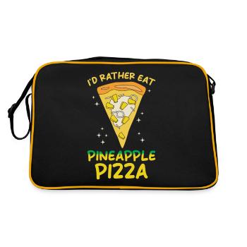Je préfère manger une pizza à l’ananas - Sac Retro - noir/or - Dos