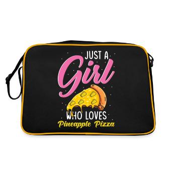 Juste une fille qui aime la pizza à l’ananas - Sac Retro - noir/or - Dos