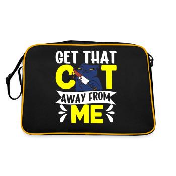 Take The Cat Away From Me Puppy Dog Lover - Retro Bag - black/gold - Back