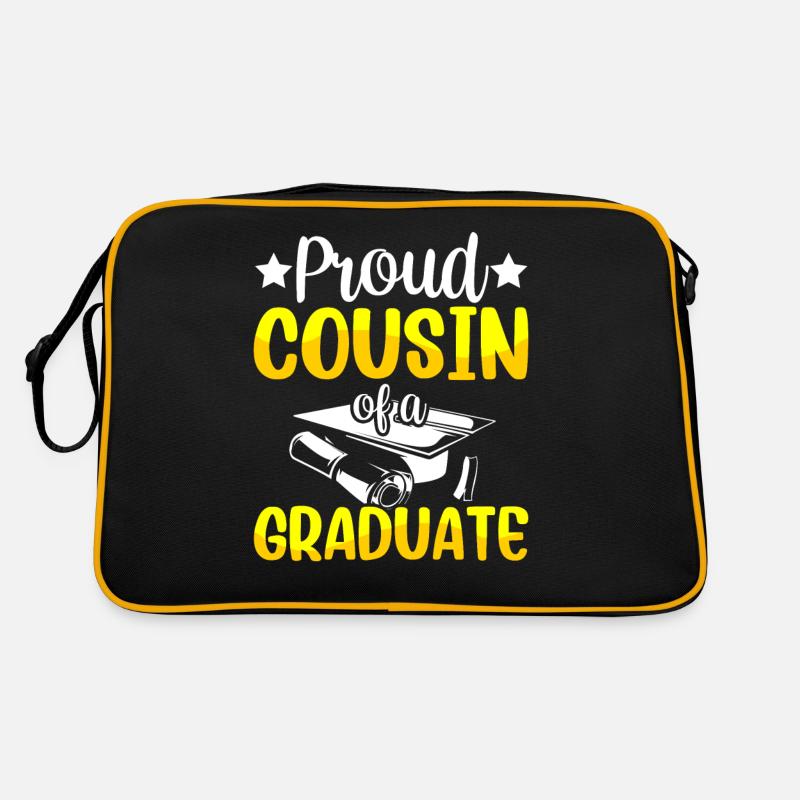 Stolzer Cousin Eines Absolventen Absolvent Retro Tasche