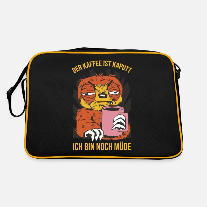 Der Kaffee ist kaputt Ich bin immer noch müde Retro Tasche