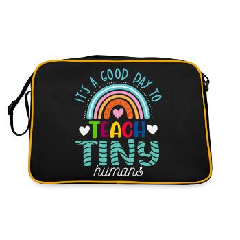 It's A Good Day To Teach Tiny Humans Teaching - Retro Bag - black/gold - Back