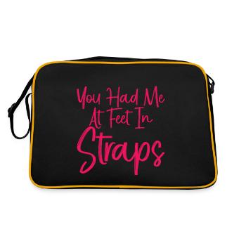 You Had Me At Feet In Straps 3 - Retro Tasche - Schwarz/Gold - Hinten