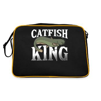 Poisson-chat Roi Poisson-chat Pêche Pêche au poisson Chasse au poisson - Sac Retro - noir/or - Dos