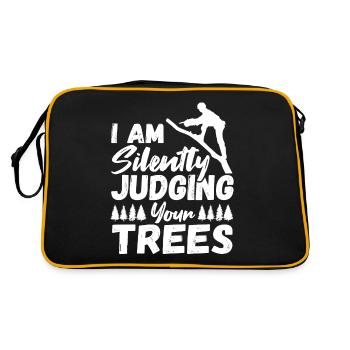 I Am Silently Judging Your Trees Arborist - Retro Bag - black/gold - Back