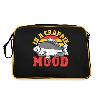In a Crappie Mood Crappie Fishing Fish Hunting - Retro Bag - black/gold - Back