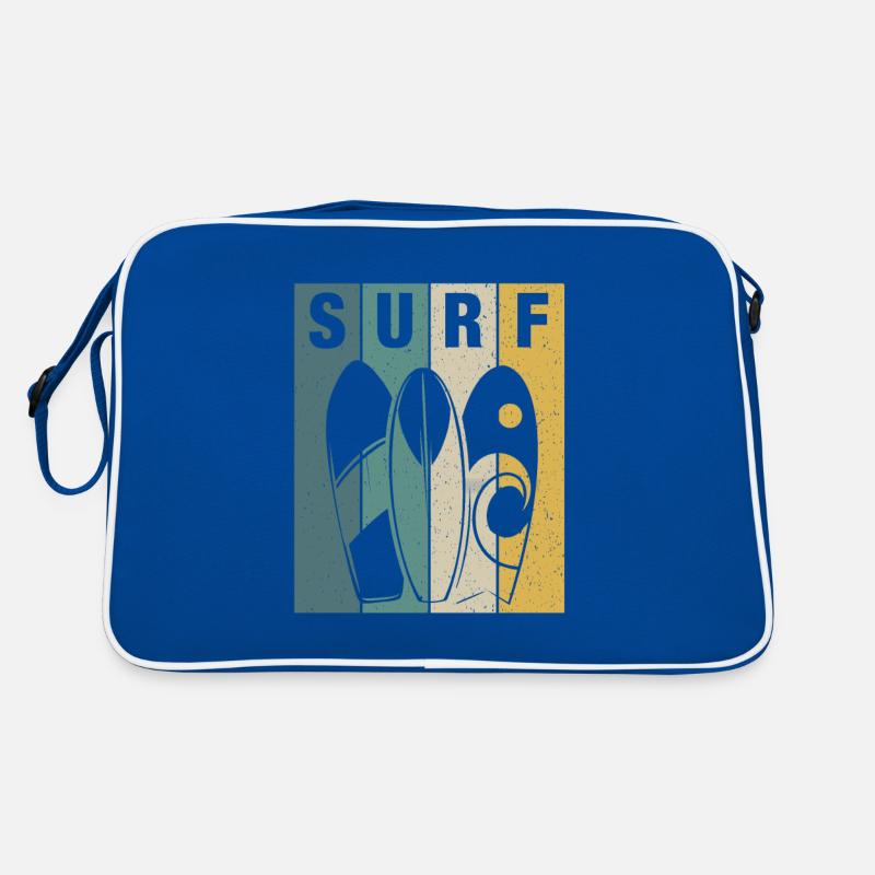 Surfer Riding Waves Surfen Surfen Retro Tasche