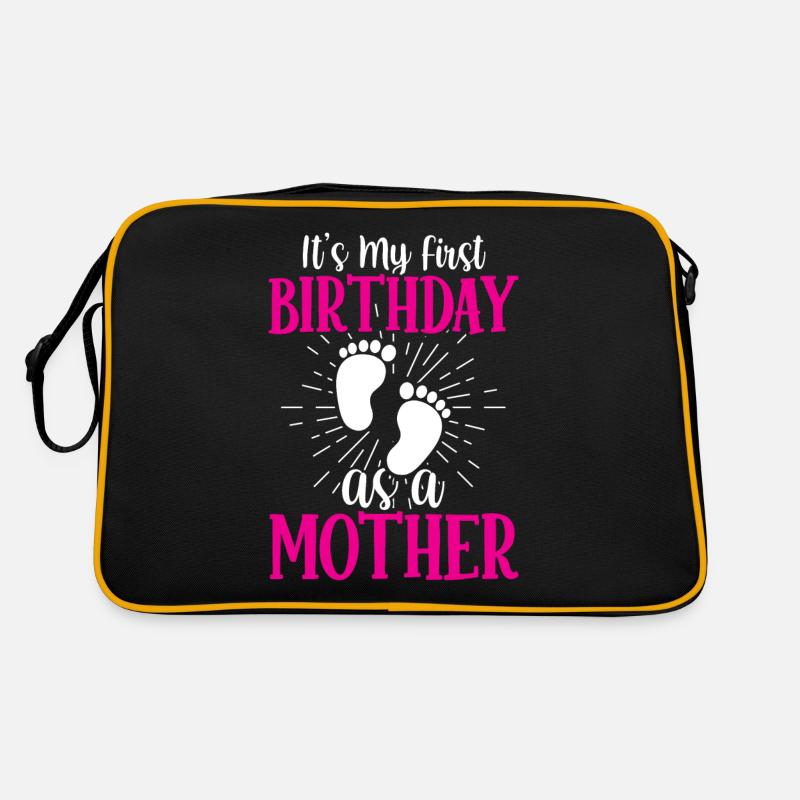 Es Ist Mein Erster Geburtstag Als Mutter Mama Mami Retro Tasche