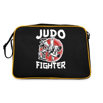 Judo Fighter Judoka Martial Arts Hobby Martial Arts - Retro Bag - black/gold - Back