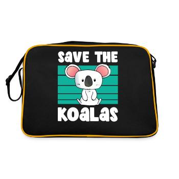 Sauvez les Koalas Animal Koala Koala Ours Doux - Sac Retro - noir/or - Dos
