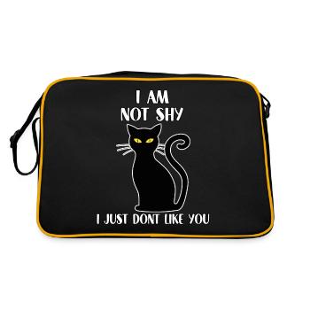 Cadeau de chats mignons pour les chats misanthropes - Sac Retro - noir/or - Dos