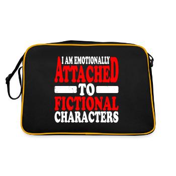 I Am Emotionally Attached To Fictional Characters2 - Retro Bag - black/gold - Back