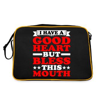 J’ai un bon cœur mais bénis cette bouche - Sac Retro - noir/or - Dos