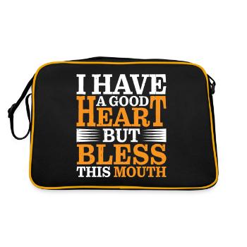 J’ai un bon cœur mais bénis cette bouche 2 - Sac Retro - noir/or - Dos