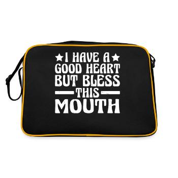 J’ai un bon cœur mais bénis cette bouche 3 - Sac Retro - noir/or - Dos