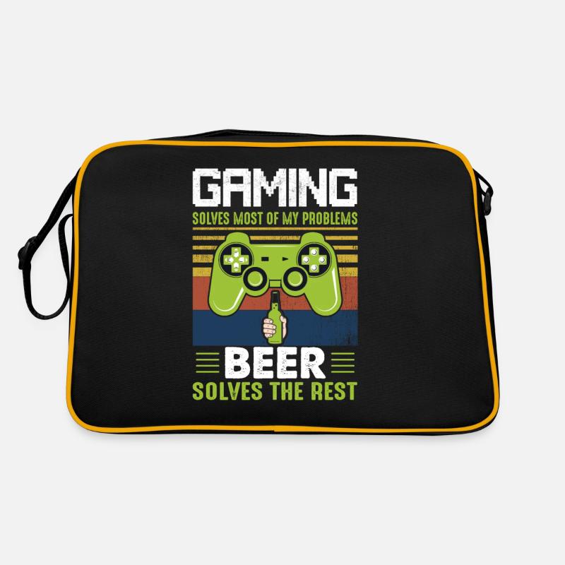 Gamer Bier Zocker Retro Tasche