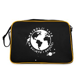 Najbolji tata na Svijetu - Retro Tasche - Schwarz/Gold - Hinten