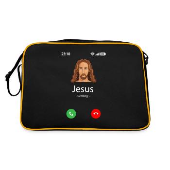 Jesus is calling - Retro Bag - black/gold - Back