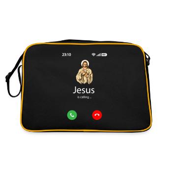 Jesus is calling - Retro Bag - black/gold - Back