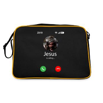 Jesus is calling - Retro Bag - black/gold - Back