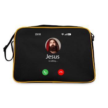 Jesus is calling - Retro Bag - black/gold - Back