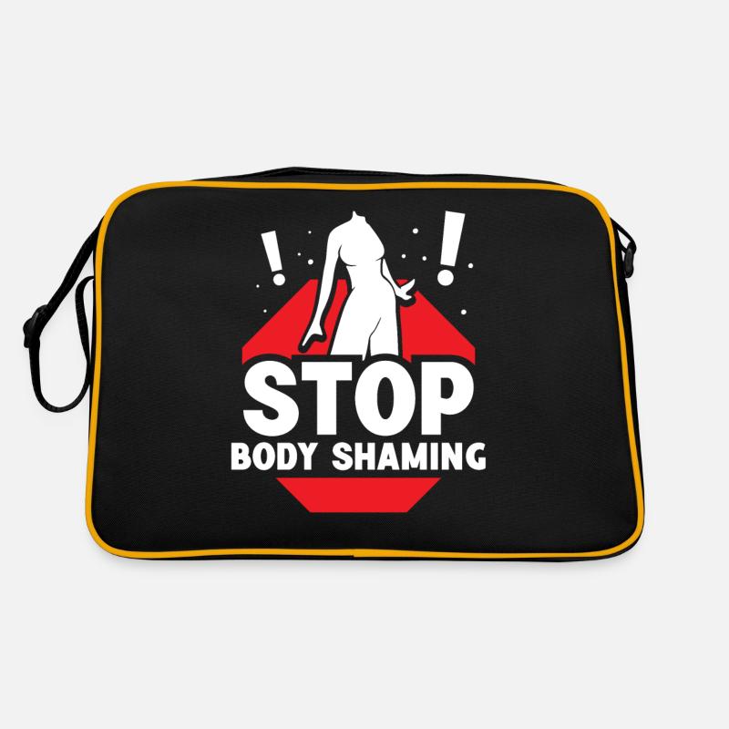 Schluss Mit Body Shaming Bodyshaming Ärgern Retro Tasche