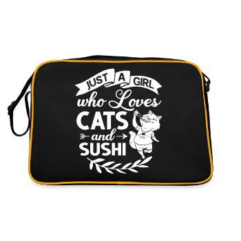 Cat Sushi Japanese Nigiri Bowl Maker - Retro Bag - black/gold - Back